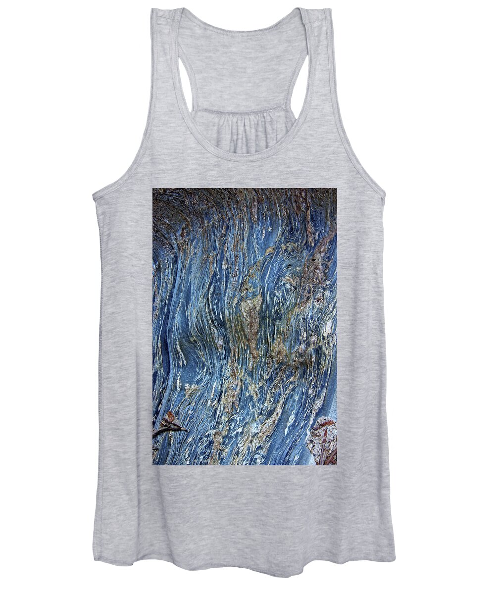 Wood Grain On Rock Women's Tank Top featuring the photograph Wood Grain on Rock #1 by Doolittle Photography and Art
