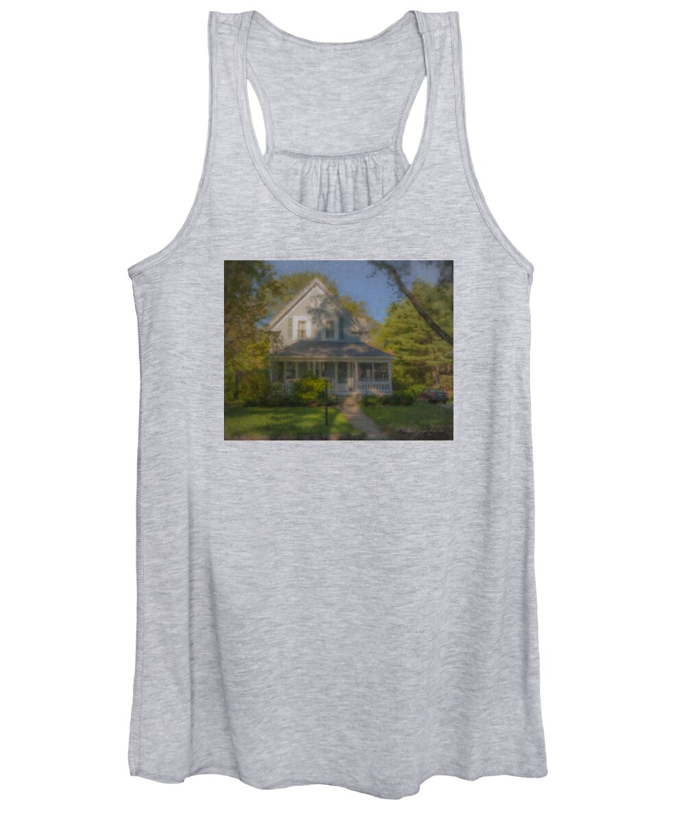 House Women's Tank Top featuring the painting Wooster Family Home by Bill McEntee