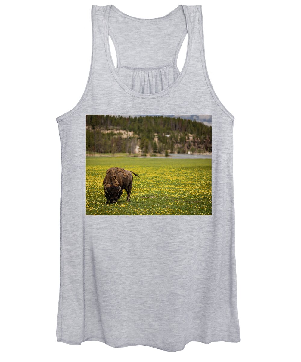 Scenic Women's Tank Top featuring the photograph Wyoming Wild by Gary Migues