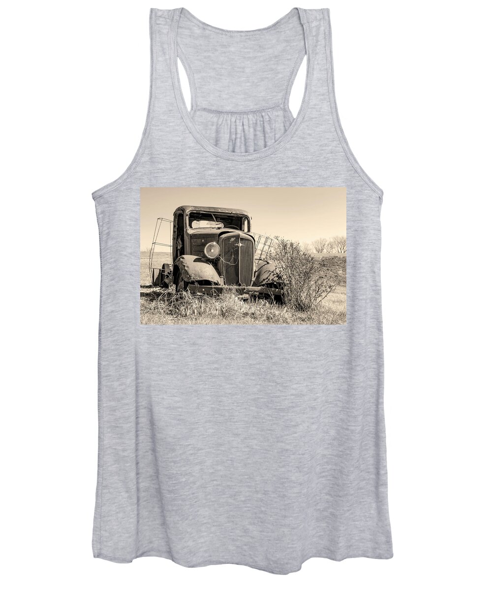 Vintage Truck Women's Tank Top featuring the photograph Yesterday by Holly Ross