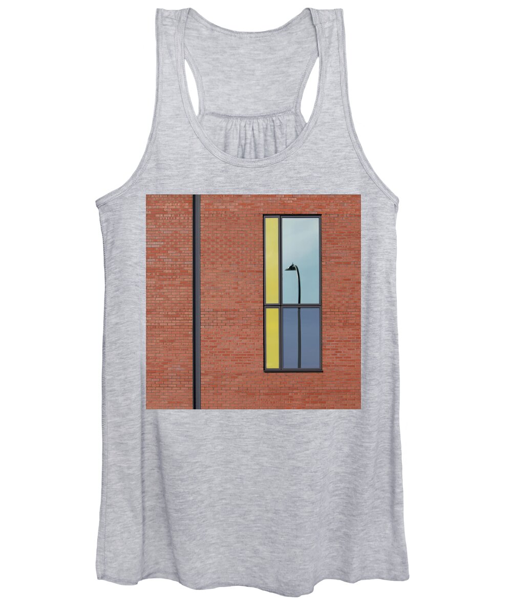 Urban Women's Tank Top featuring the photograph Square - Yorkshire Windows 4 by Stuart Allen