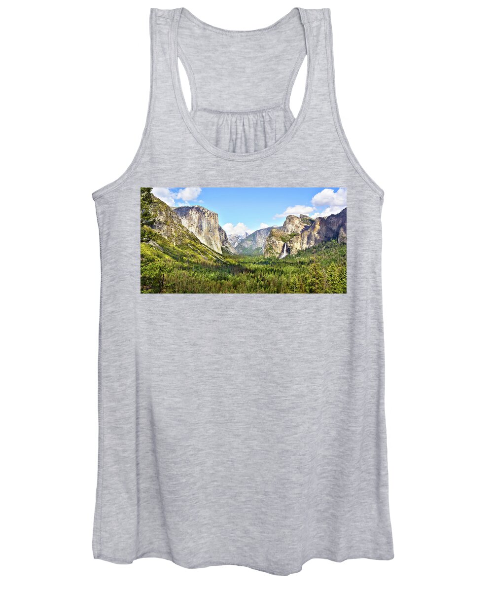 Landscape Women's Tank Top featuring the photograph Yosemite Tunnel View Afternoon by Brian Tada