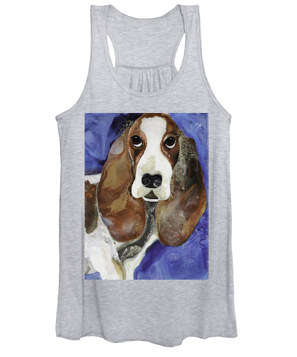 Dogs Women's Tank Top featuring the painting Zoey by Kasha Ritter