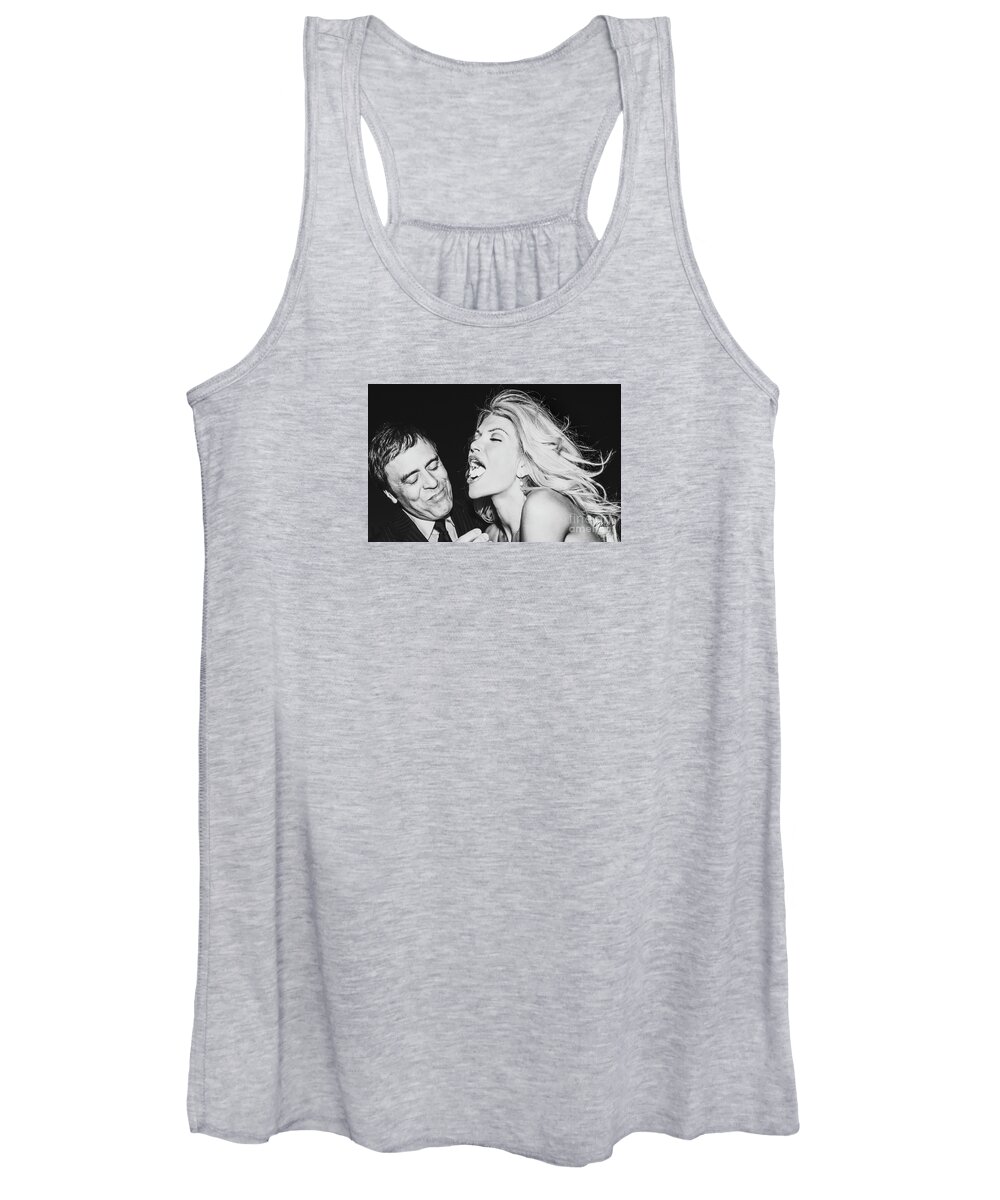 Supermodel Women's Tank Top featuring the photograph 0398 Supermodel Selena Celebrating by Amyn Nasser