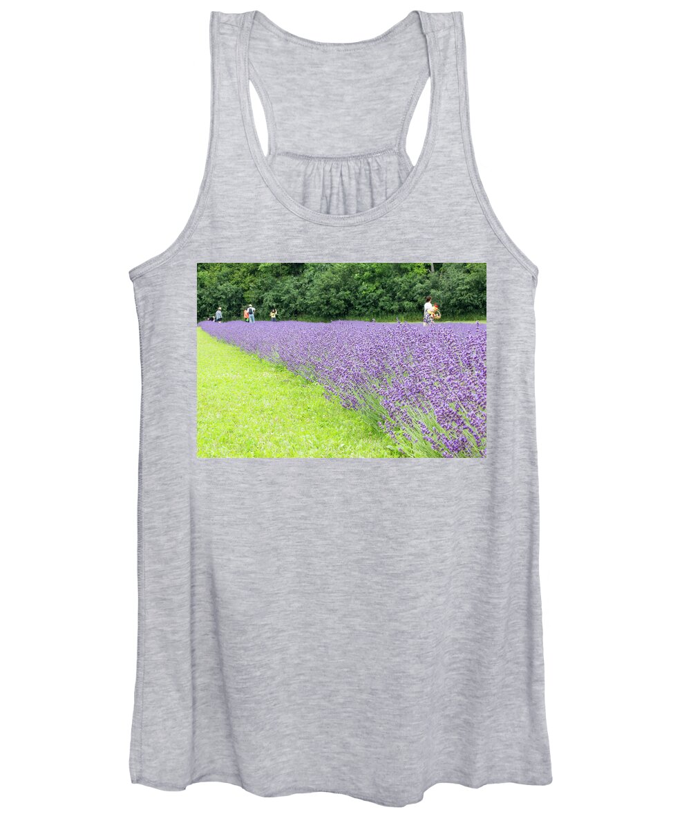 Lavandula Women's Tank Top featuring the photograph Blue Lavender #1 by Nick Mares