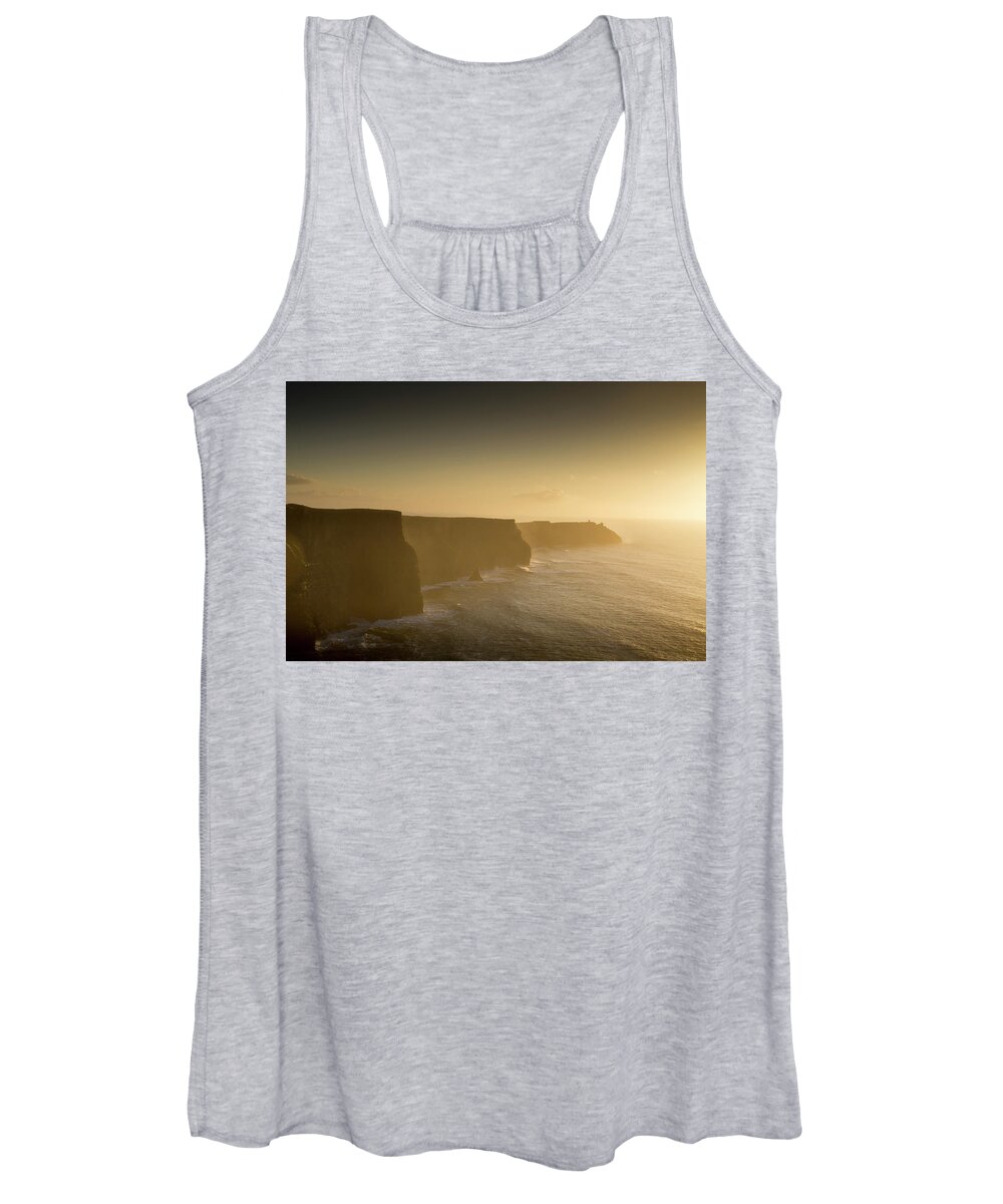 Sunset Women's Tank Top featuring the photograph Cliffs Of Moher County Clare #2 by Mark Callanan