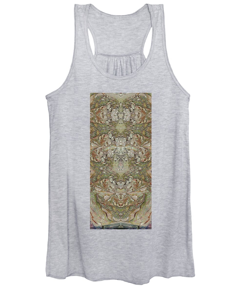 Pen And Pencil Drawing Women's Tank Top featuring the painting Desert Wall #1 by Jeremy Robinson