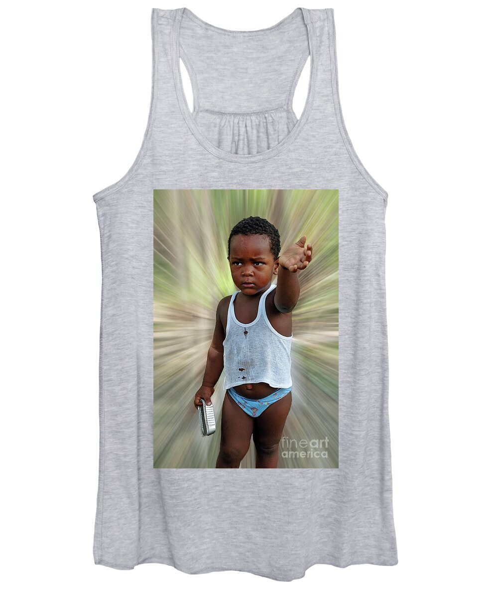 Faces Women's Tank Top featuring the photograph Faces of the Dominican Republic #1 by Bernd Laeschke