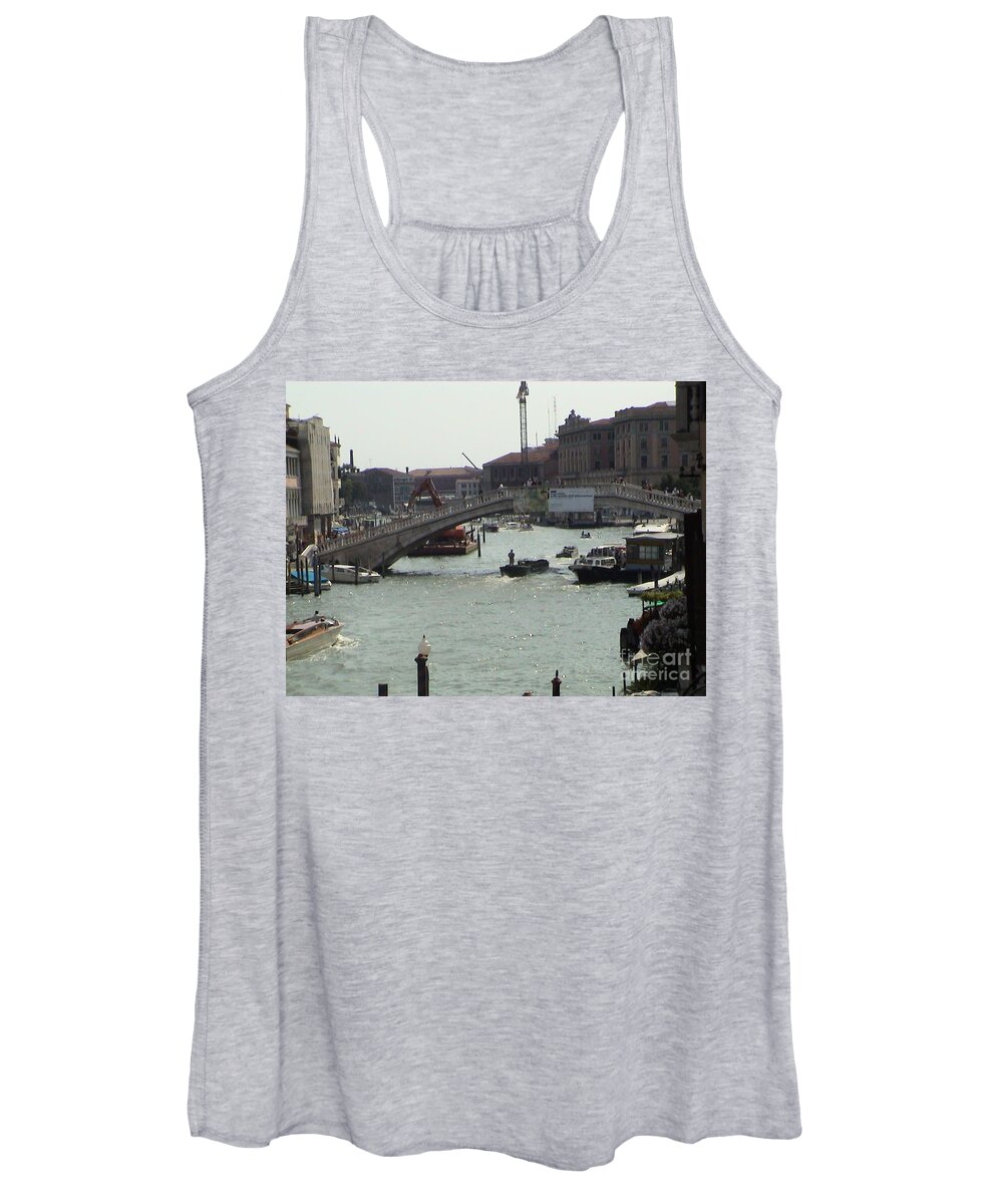 Venice Women's Tank Top featuring the photograph Grand Canal Venice Italy Panoramic View #1 by John Shiron