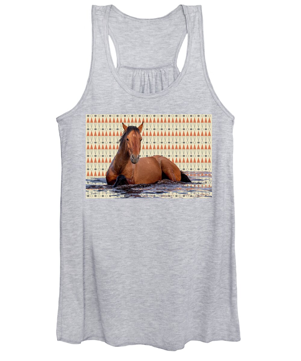 Wild Horses Women's Tank Top featuring the photograph River #1 by Mary Hone