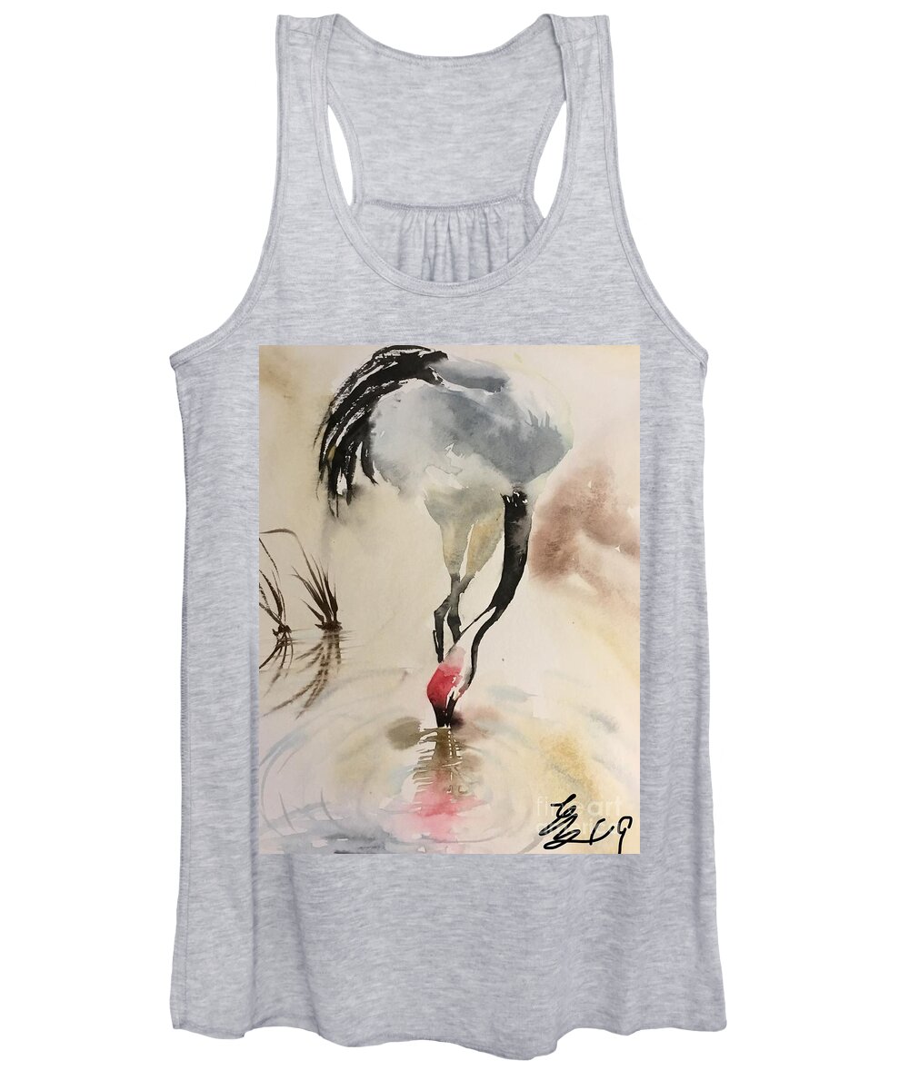 1712019 Women's Tank Top featuring the painting 1712019 by Han in Huang wong