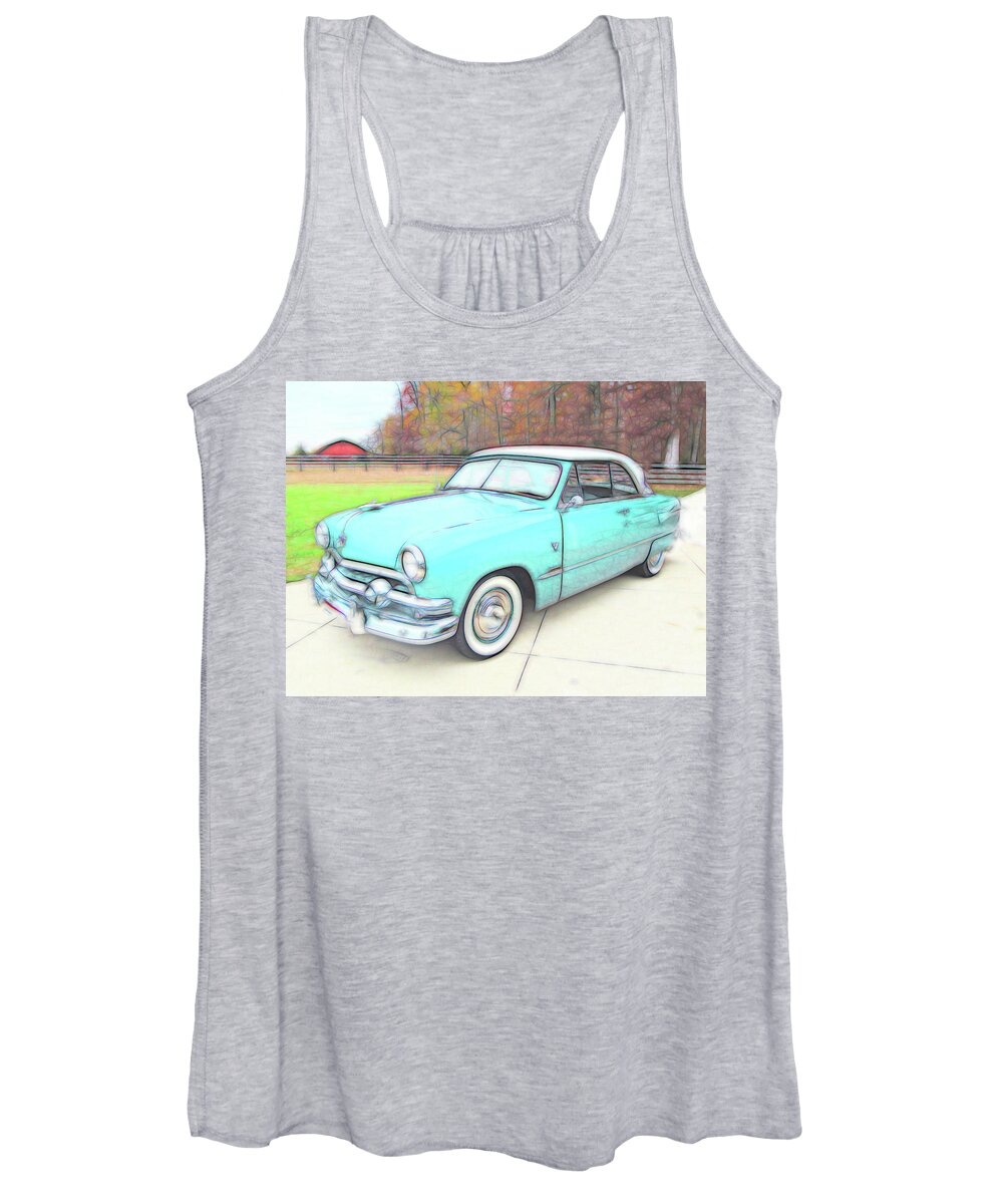 1951 Ford Women's Tank Top featuring the digital art 1951 Ford by Rick Wicker