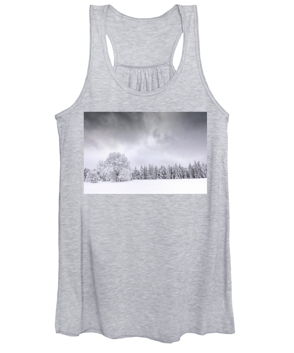 Winter Women's Tank Top featuring the photograph 50 Shades Of Grey by Dominique Dubied