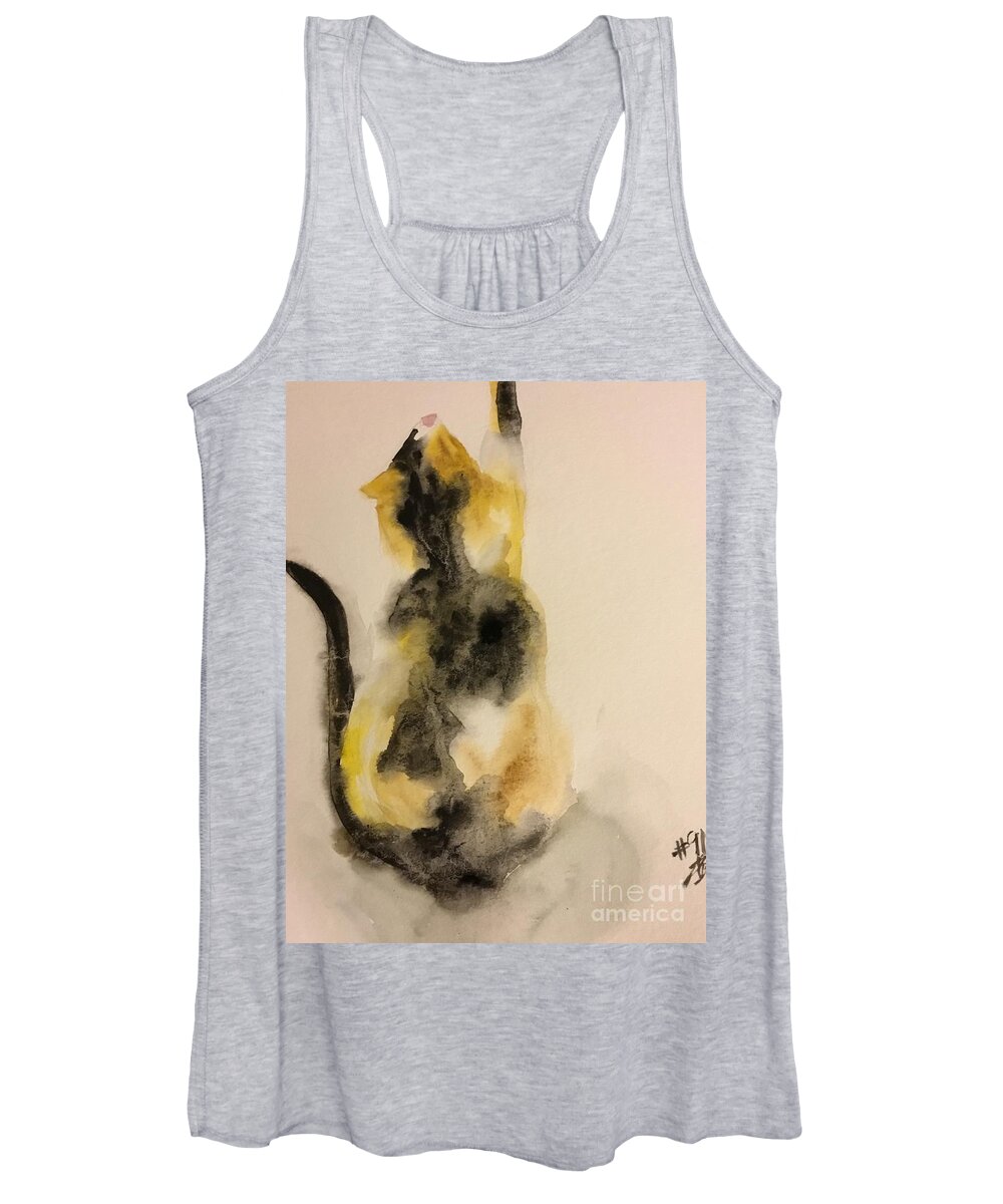 902019 Women's Tank Top featuring the painting 902019 by Han in Huang wong