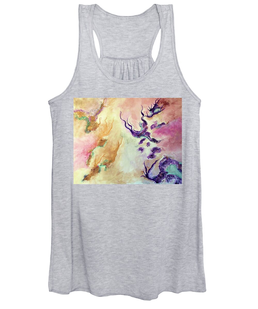 Wall Art Women's Tank Top featuring the painting A-812 by Art by Gabriele
