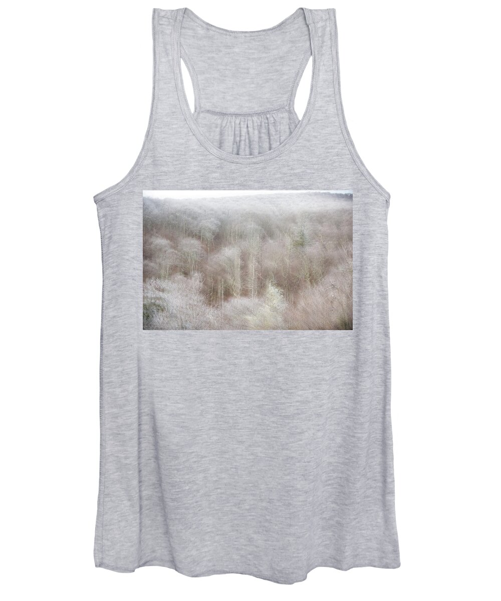 Blue Ridge Women's Tank Top featuring the photograph A Ghost of Trees by Mark Duehmig