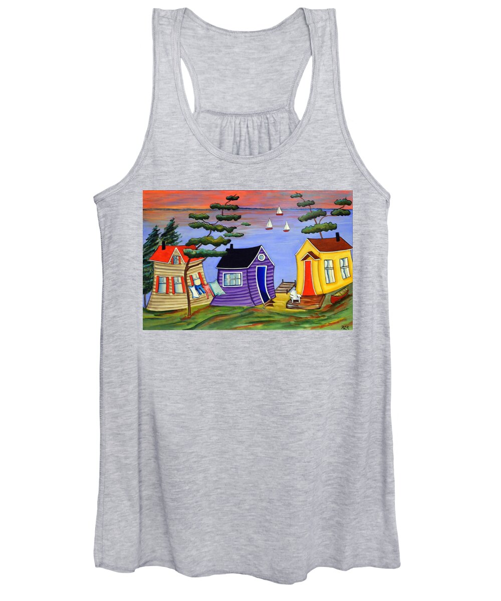 Abstracted Women's Tank Top featuring the painting A Sailors Delight by Heather Lovat-Fraser