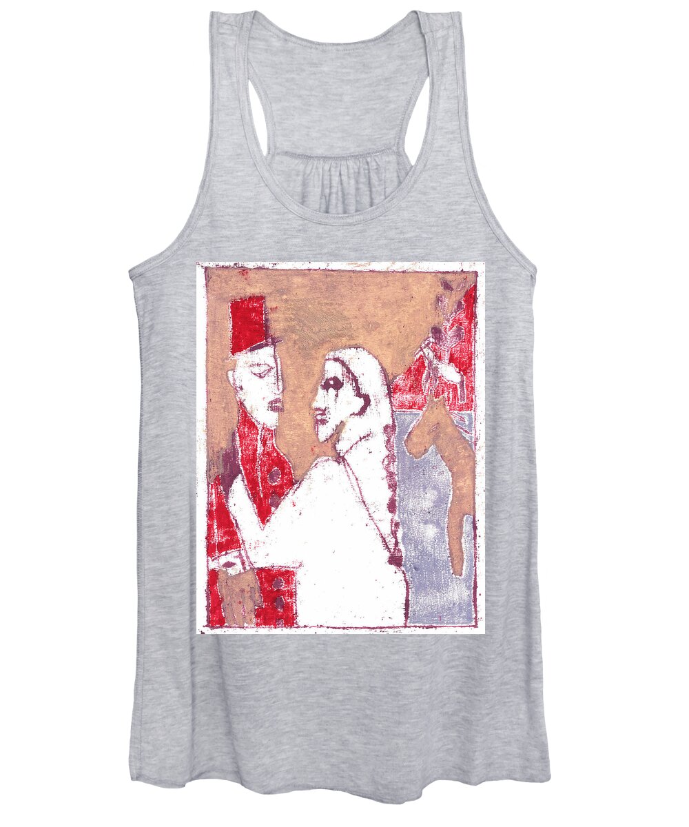 Colorful Women's Tank Top featuring the painting Heckel's Horse Jr. Oil TD Painting 17 by Edgeworth Johnstone