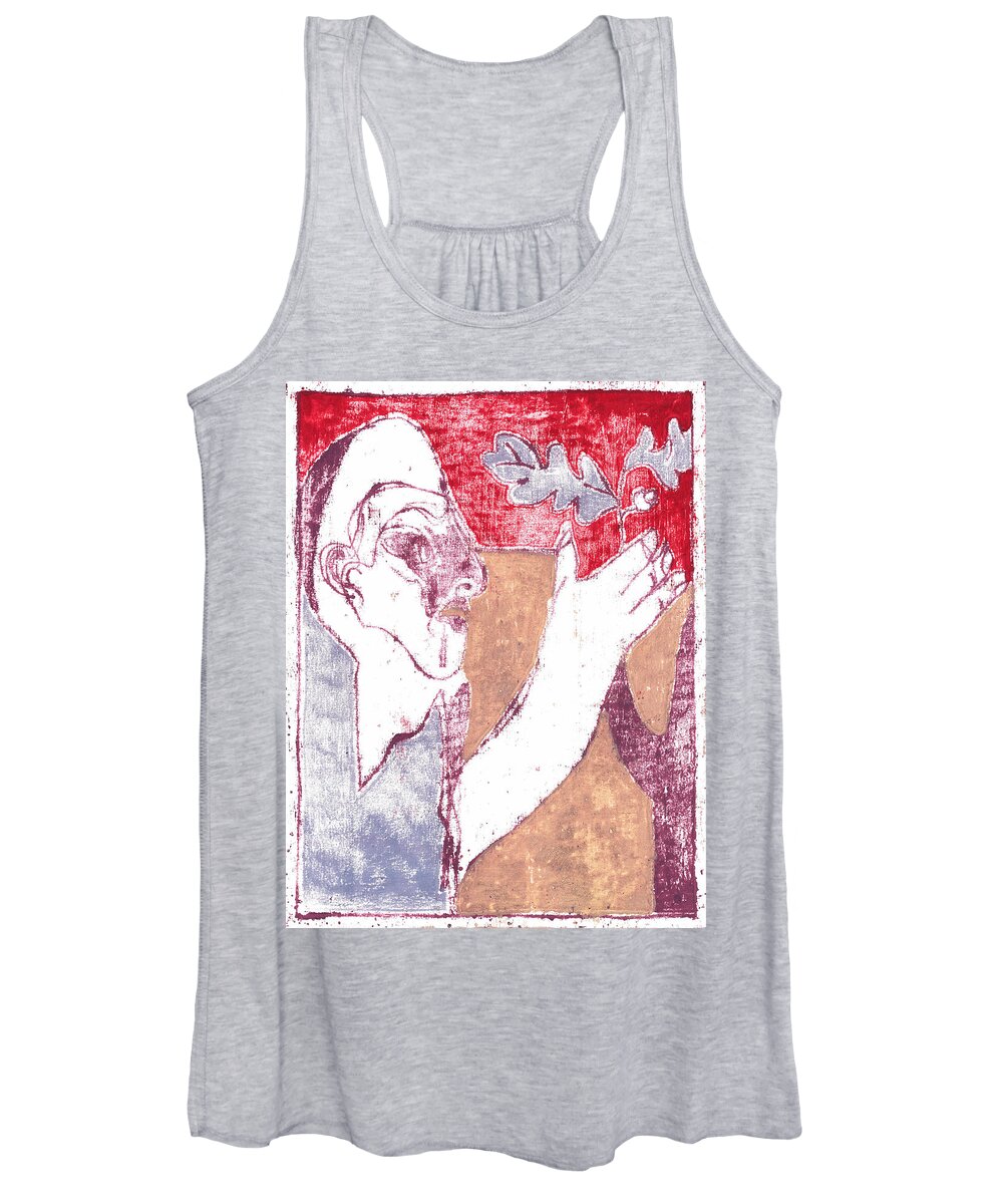 Colorful Women's Tank Top featuring the painting Heckel's Horse Jr. Oil TD Painting 6 by Edgeworth Johnstone