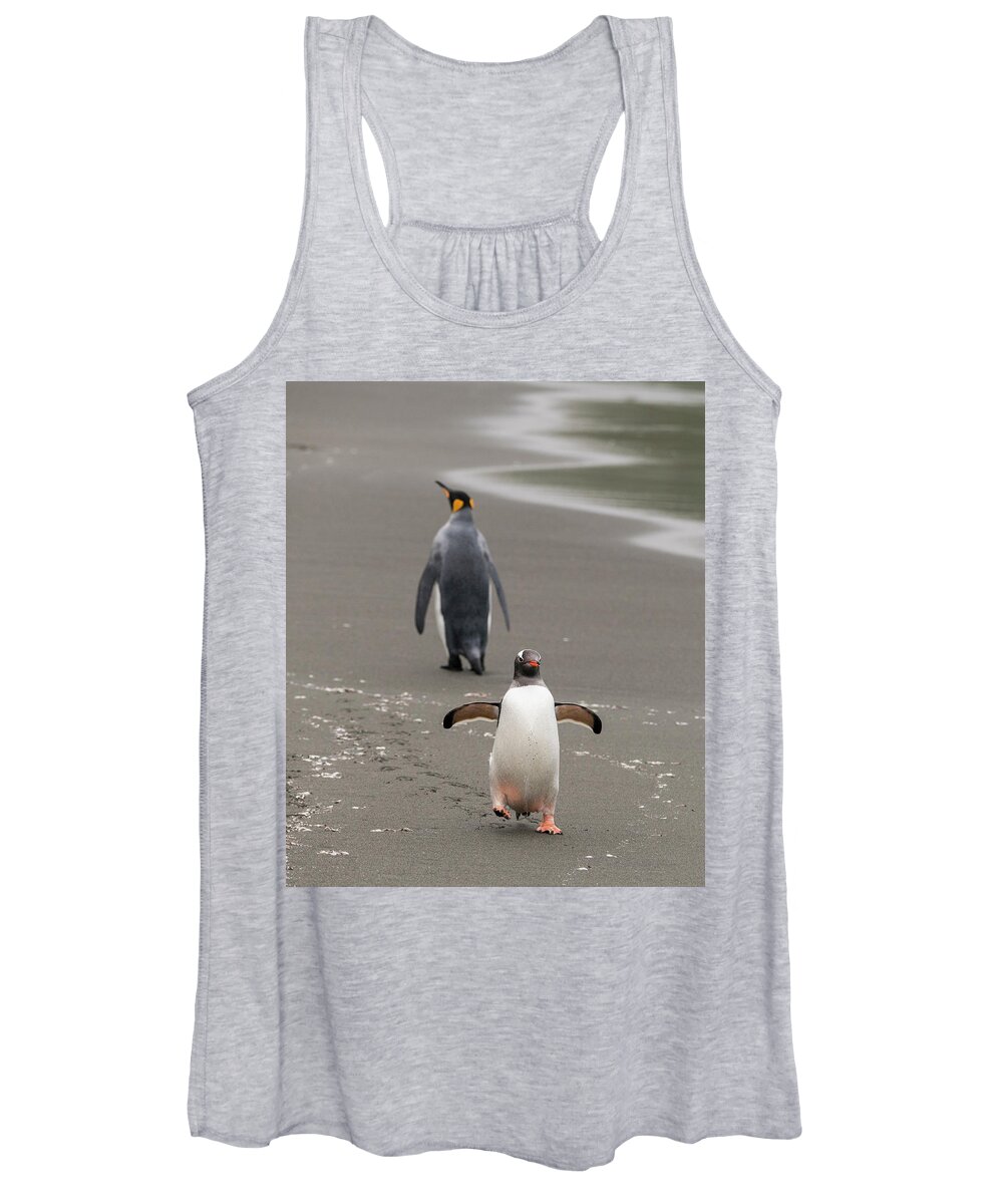 Penguin Women's Tank Top featuring the photograph Agree to Disagree by Alex Lapidus