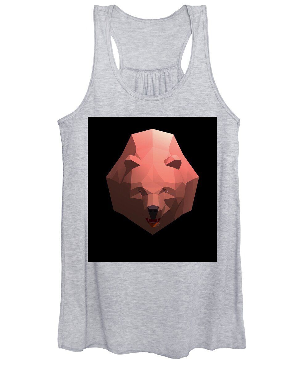 Grizzly Women's Tank Top featuring the digital art Alaskan Grizzly by Robert Bissett