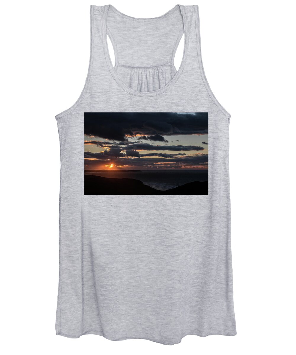 Cote D'opale Women's Tank Top featuring the photograph Allmost Dark by Inge Elewaut