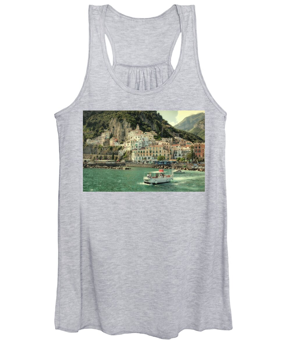Sea Women's Tank Top featuring the photograph Amalfy by Uri Baruch