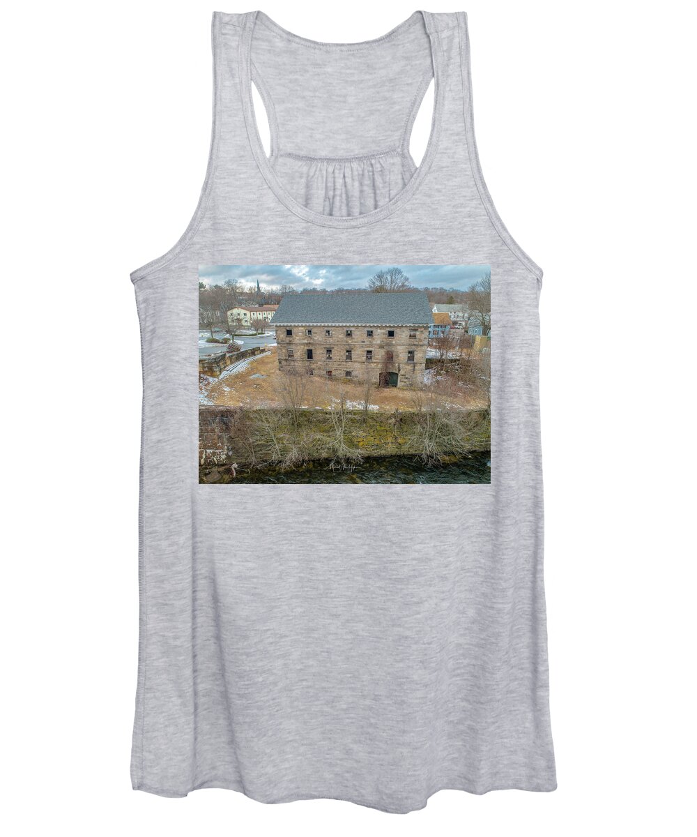 Veteran Women's Tank Top featuring the photograph American Thread Stables by Veterans Aerial Media LLC