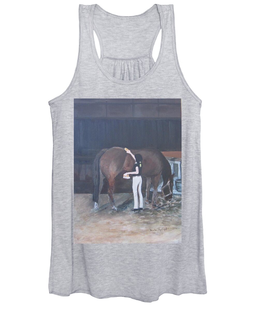 Acrylic Women's Tank Top featuring the painting Ani and Jose by Paula Pagliughi