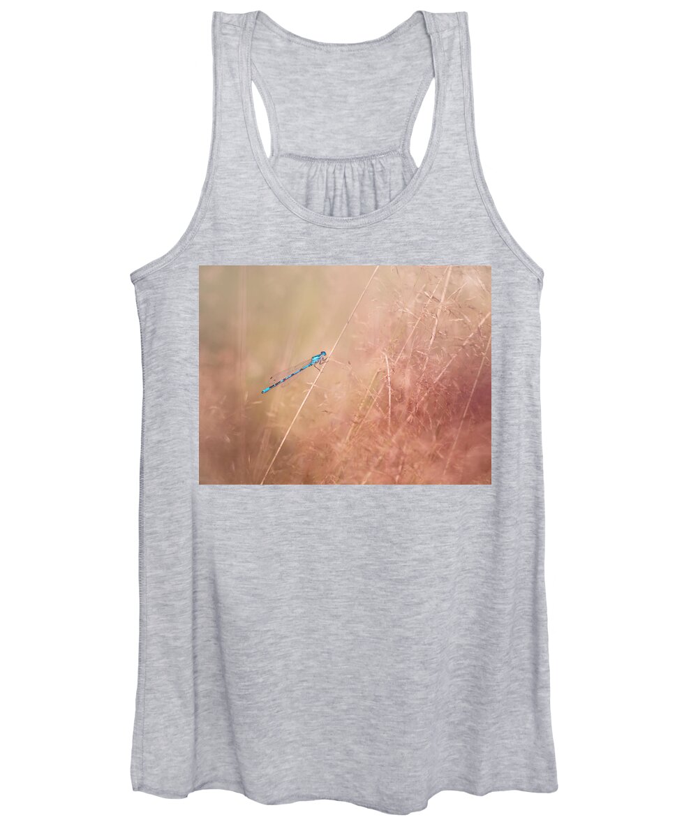 Dragonfly Women's Tank Top featuring the photograph Around The Meadow 12 by Jaroslav Buna