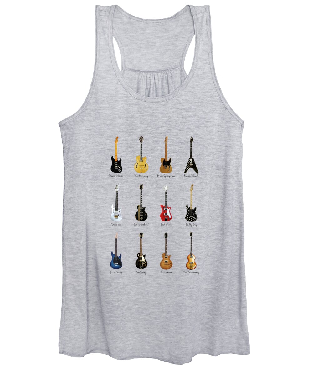 Fender Stratocaster Women's Tank Top featuring the photograph Guitar Icons No2 by Mark Rogan