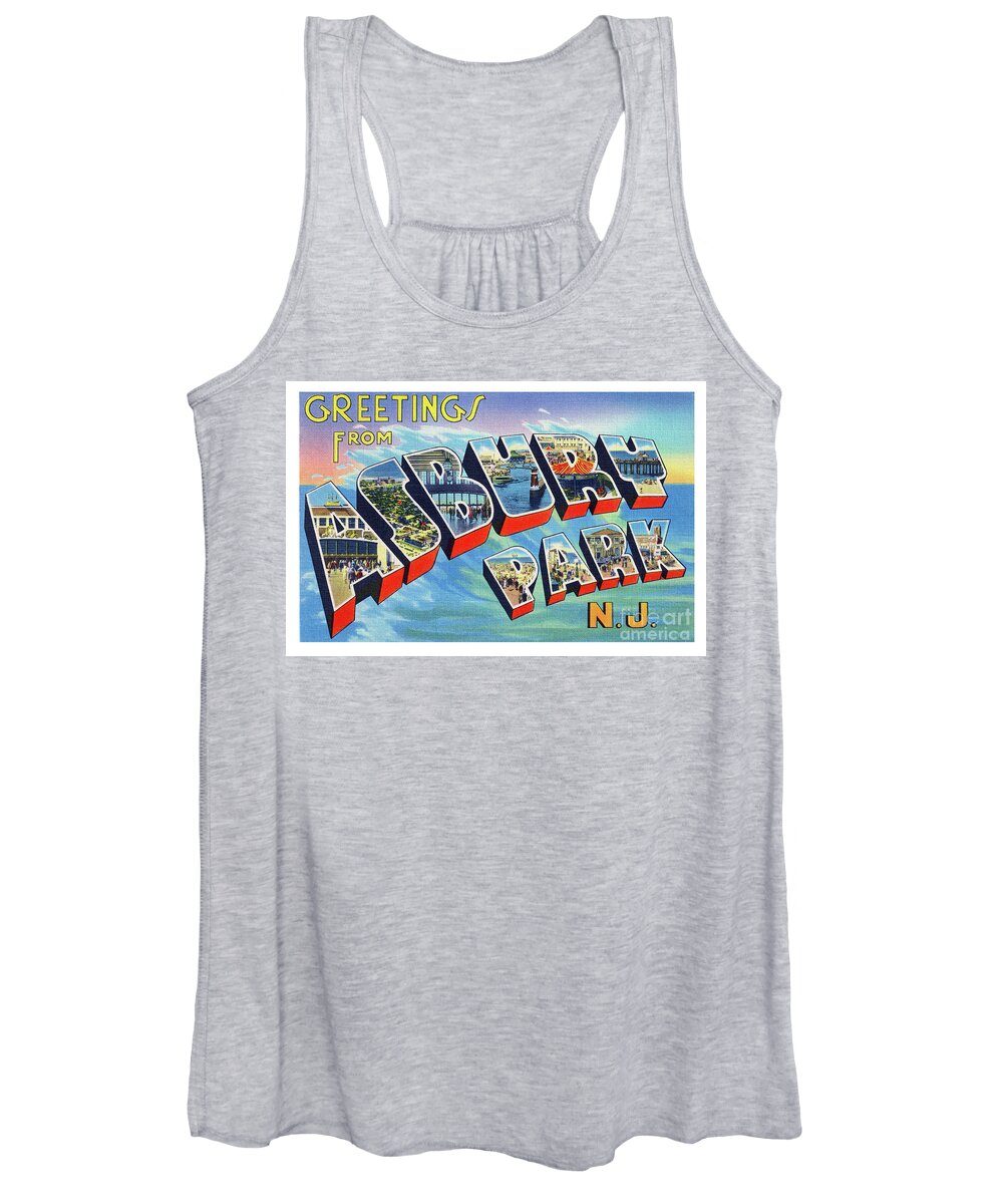 Lbi Women's Tank Top featuring the photograph Asbury Park Greetings by Mark Miller