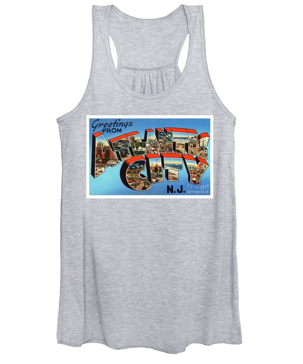 Lbi Women's Tank Top featuring the photograph Atlantic City Greetings #3 by Mark Miller