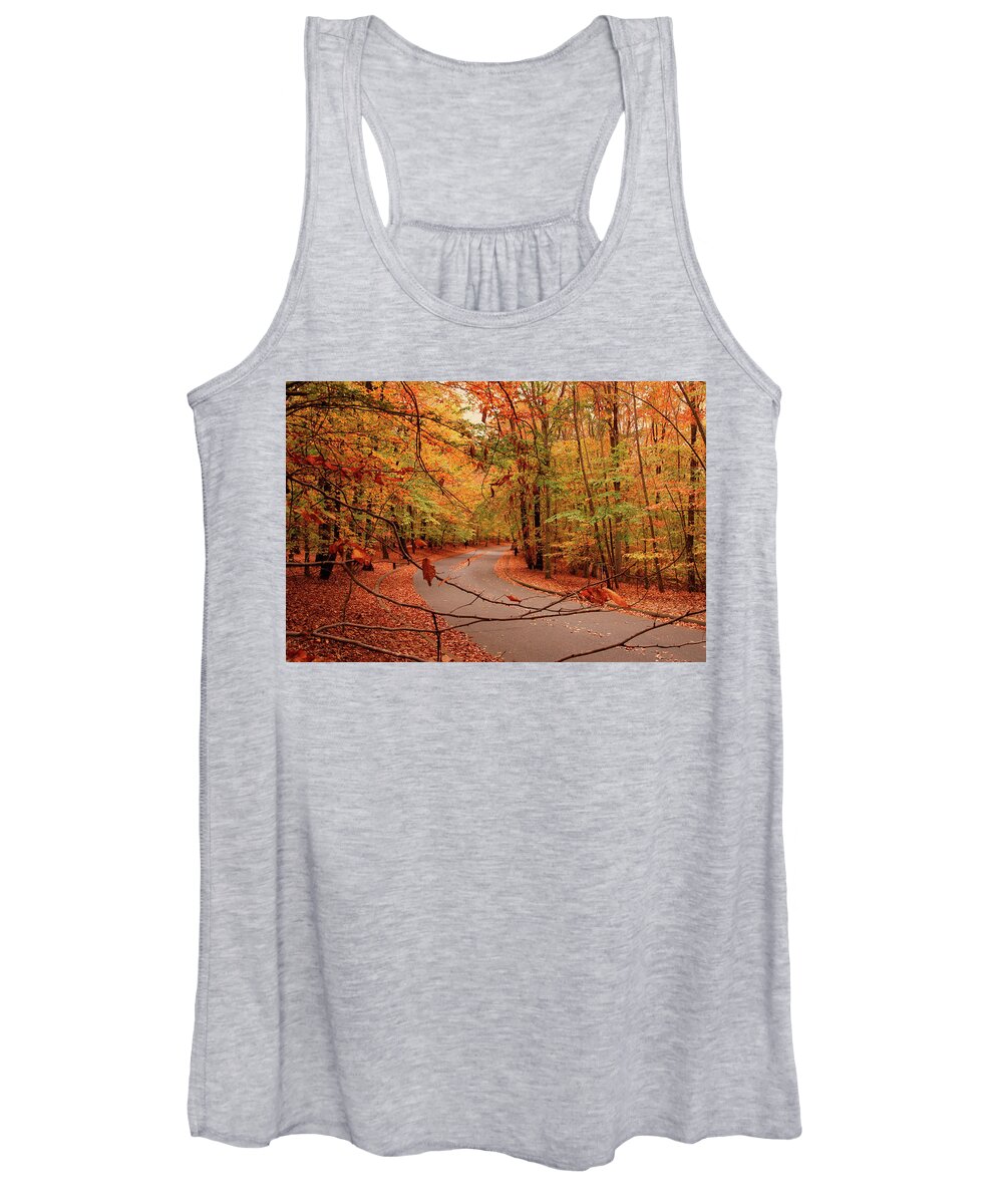 Autumn Women's Tank Top featuring the photograph Autumn In Holmdel Park by Angie Tirado