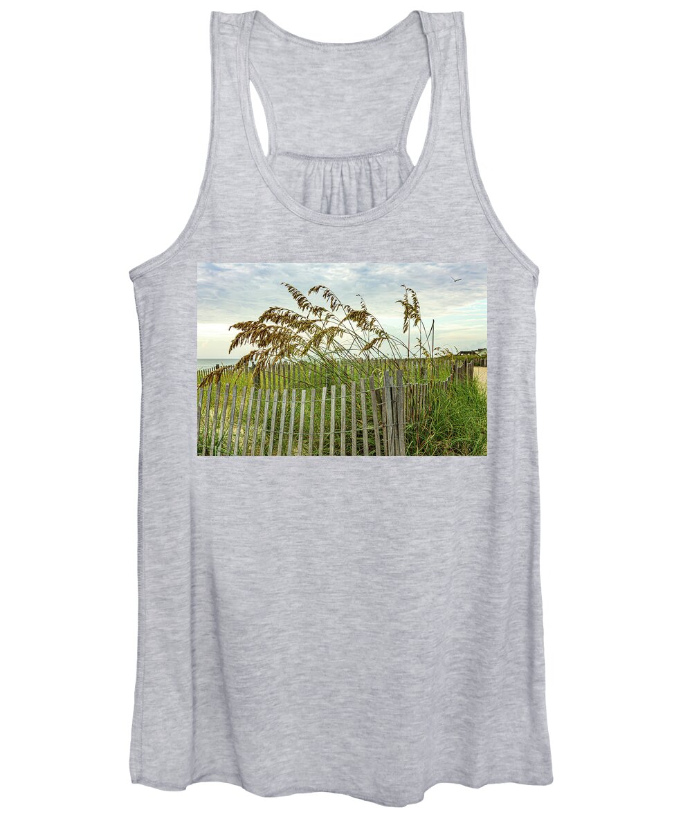 Ocean Women's Tank Top featuring the photograph Avalon Sea Grass 2 by Donna Twiford