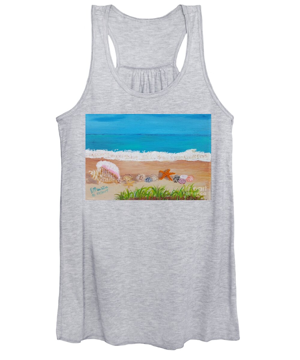 Beach Collections Women's Tank Top featuring the painting Beach Collection by Elizabeth Mauldin