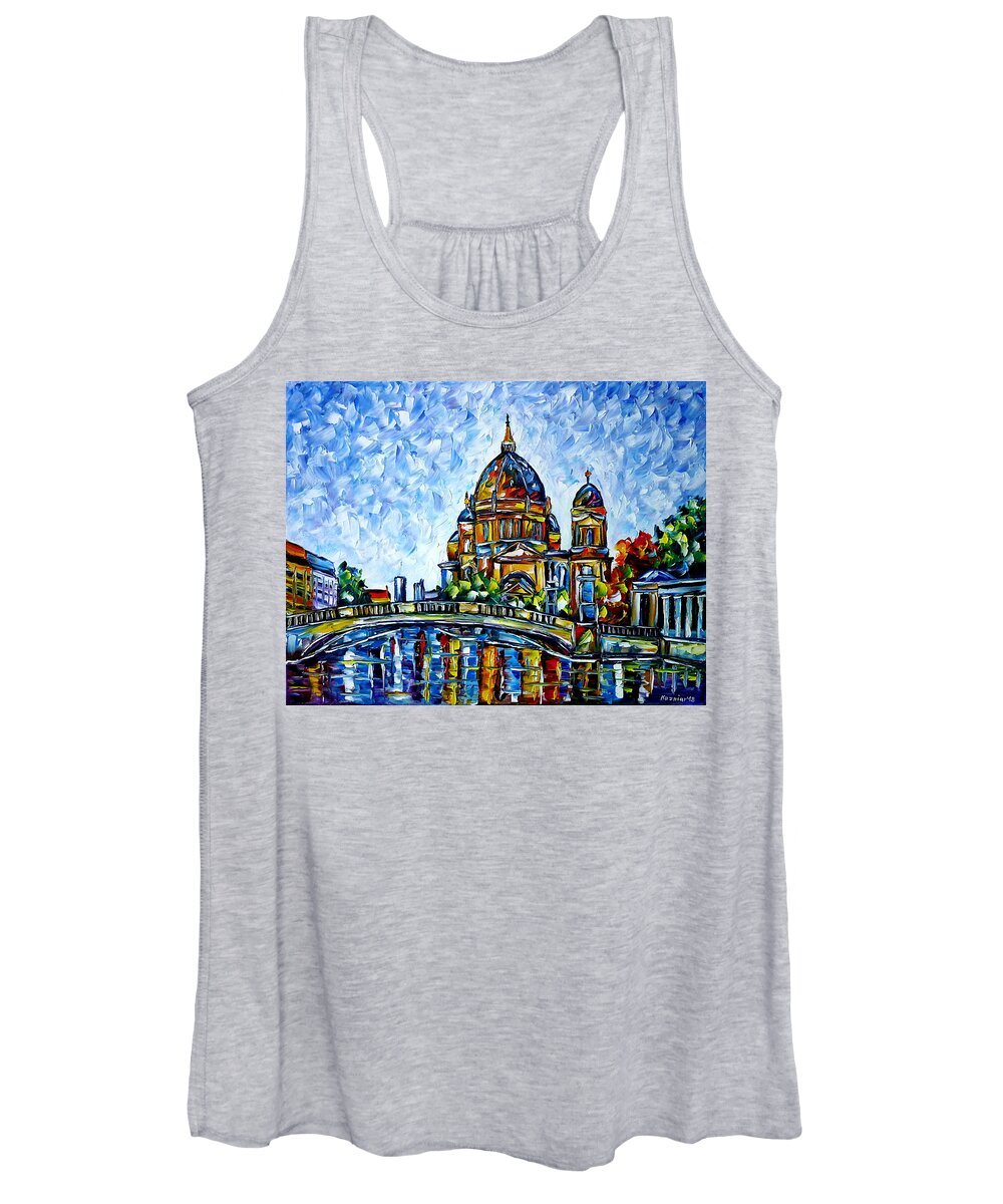 Church Painting Women's Tank Top featuring the painting Berlin Cathedral by Mirek Kuzniar