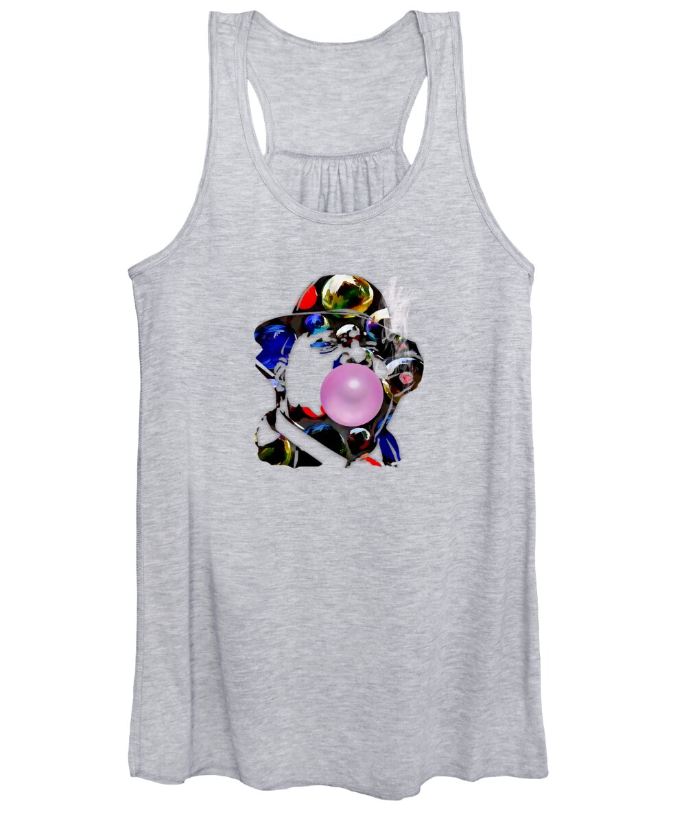 Biggie Smalls Women's Tank Top featuring the mixed media Biggie Smalls by Marvin Blaine