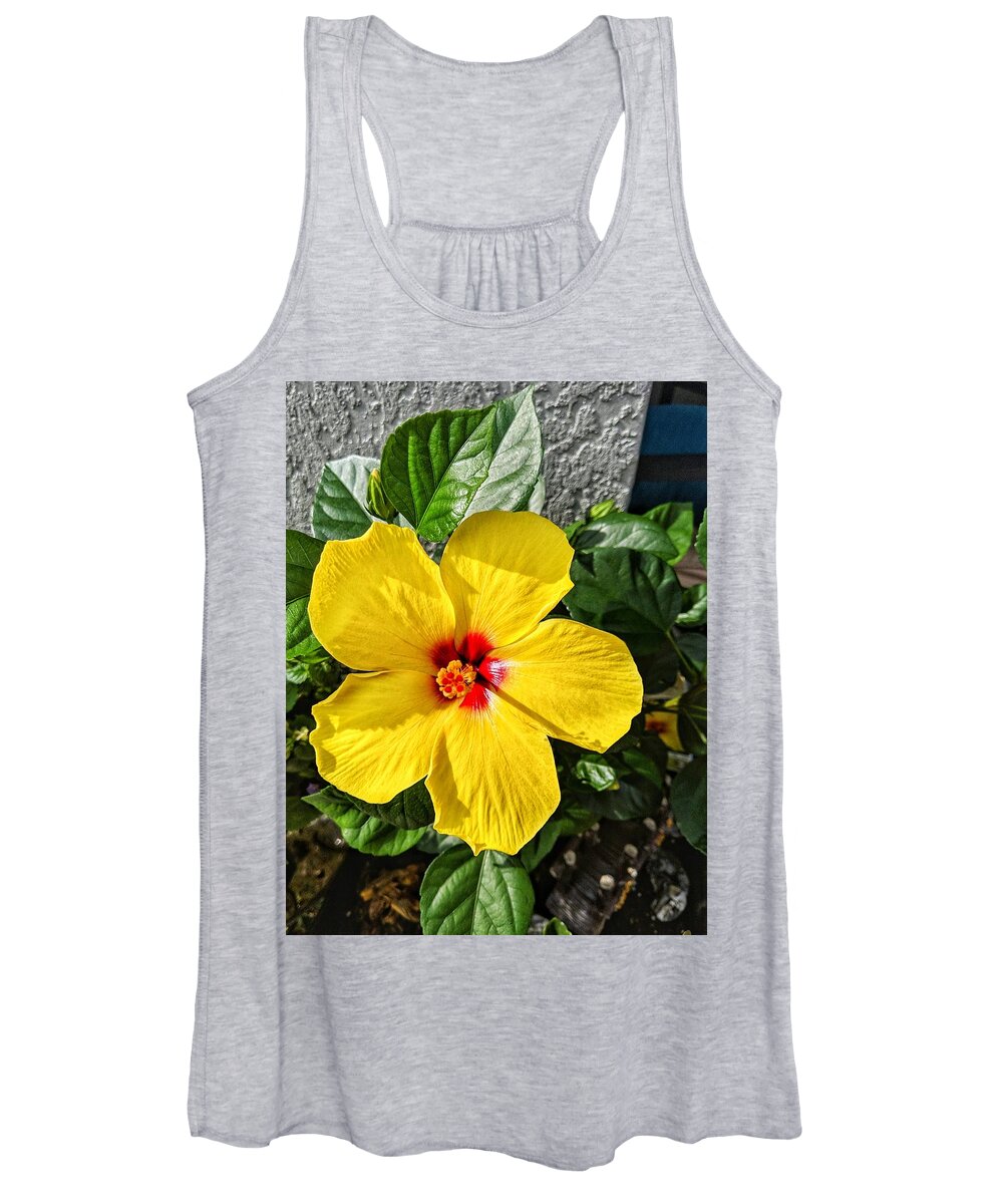 Flower Women's Tank Top featuring the photograph Bloom and Shine by Portia Olaughlin