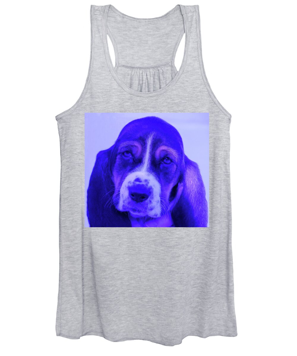 Dogs Women's Tank Top featuring the photograph Blue Basset by Boyd Carter