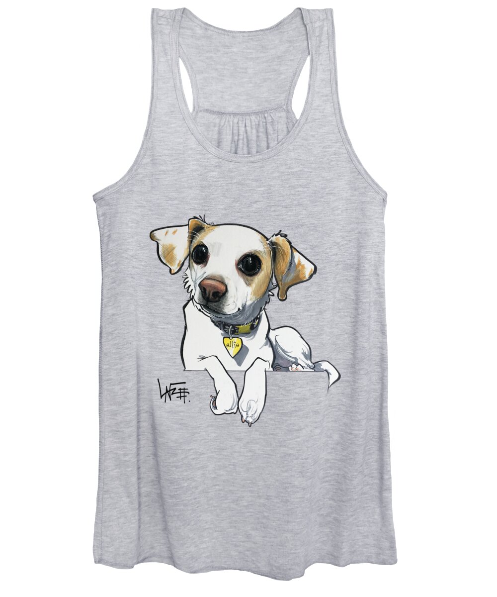 Bosco Women's Tank Top featuring the drawing Bosco 5160 by Canine Caricatures By John LaFree