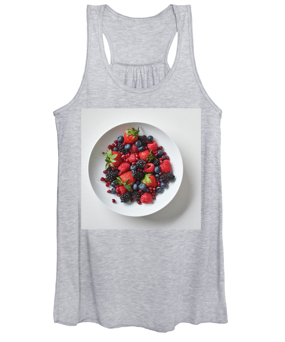 Superfood Women's Tank Top featuring the photograph Bowl of Berries by Cuisine at Home