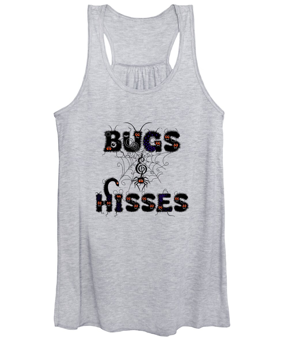Halloween Women's Tank Top featuring the digital art Bugs and Hisses Cute Halloeen by Doreen Erhardt