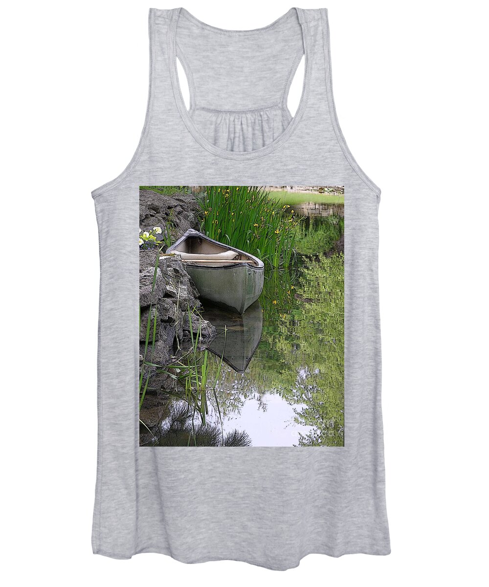 Canoe Women's Tank Top featuring the photograph Canoe by Randall Dill