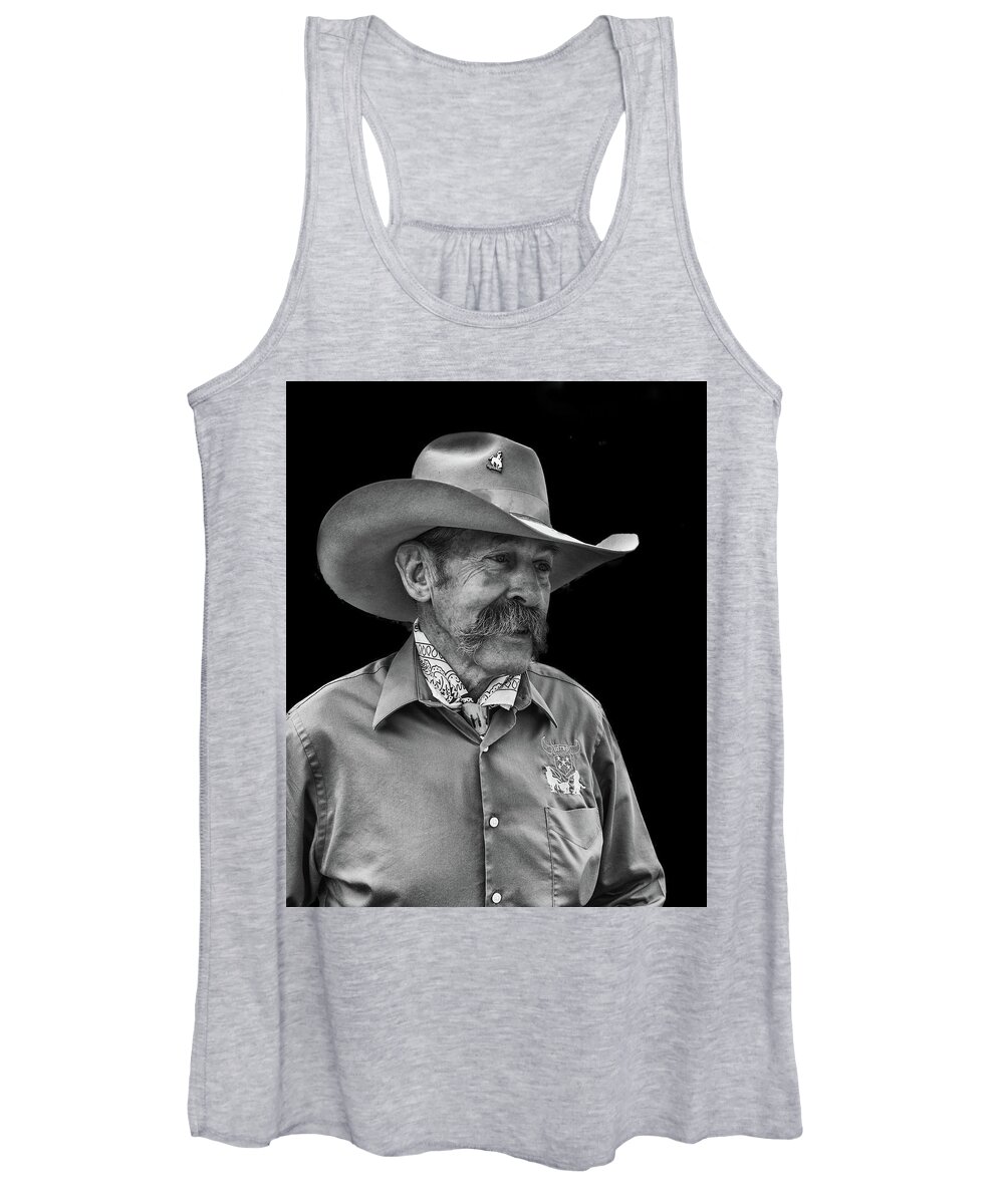 Cowboy Women's Tank Top featuring the photograph Cowboy by Jim Mathis