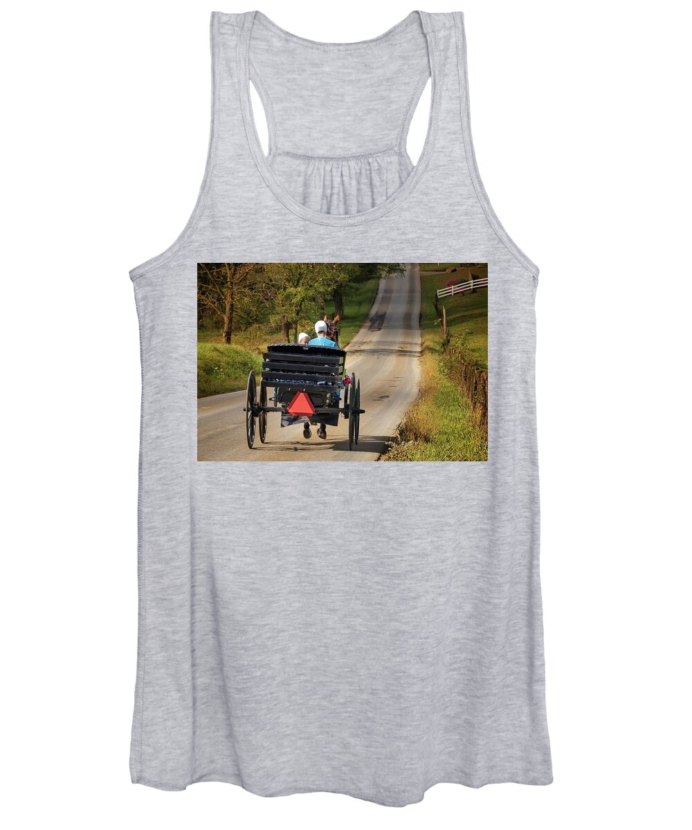 Amish Women's Tank Top featuring the photograph Curiosity by Norman Peay