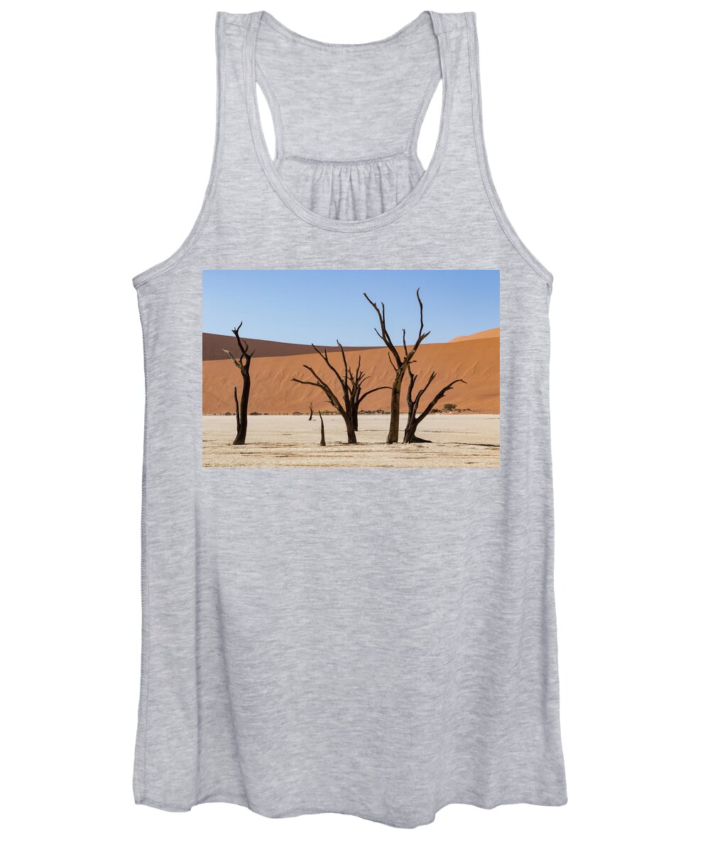 Landscape Women's Tank Top featuring the photograph Deadvlei desert by Mache Del Campo