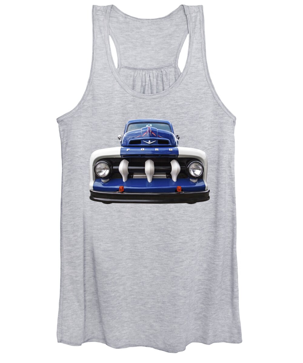 Ford Truck Women's Tank Top featuring the photograph Early Fifties Ford V8 F-1 Truck by Gill Billington