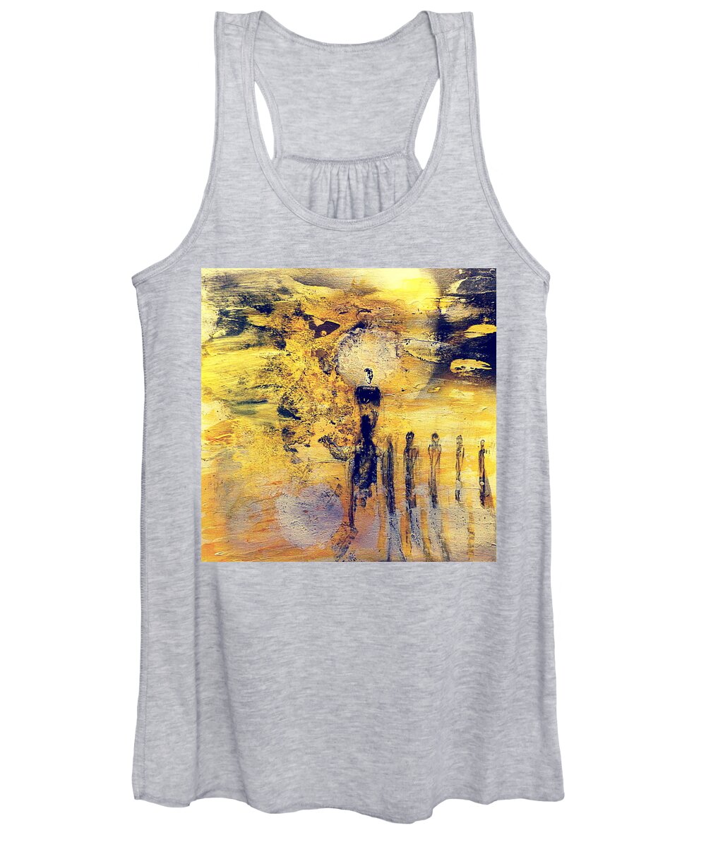Yellow Women's Tank Top featuring the painting Elaine by 'REA' Gallery