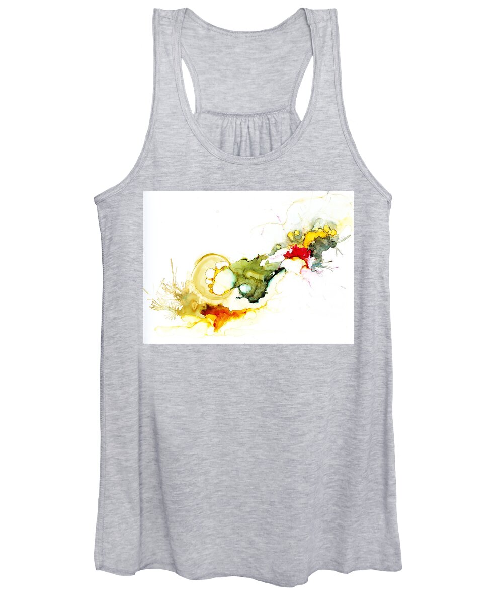 Abstract Women's Tank Top featuring the painting Embryonic by Christy Sawyer